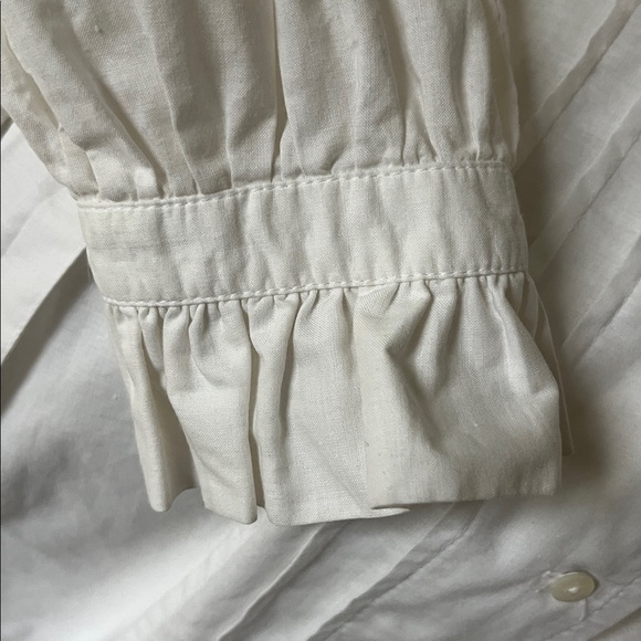 Vintage Laura Ashley White Cream Blouse with Ruffle Detail Made in Ireland - Picture 6 of 6